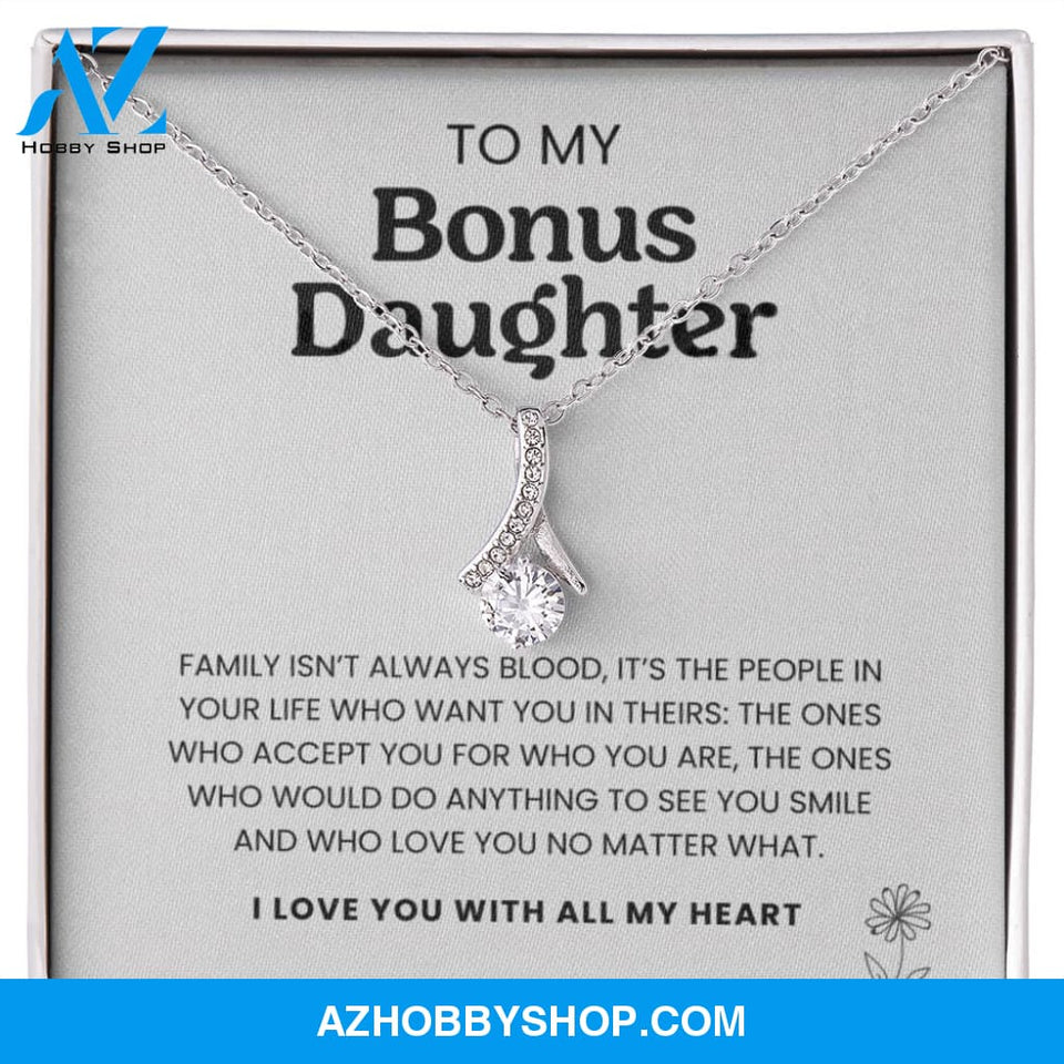 (ALMOST SOLD OUT) To My Bonus Daughter | I'd Do Anything To See You Smile | Necklace