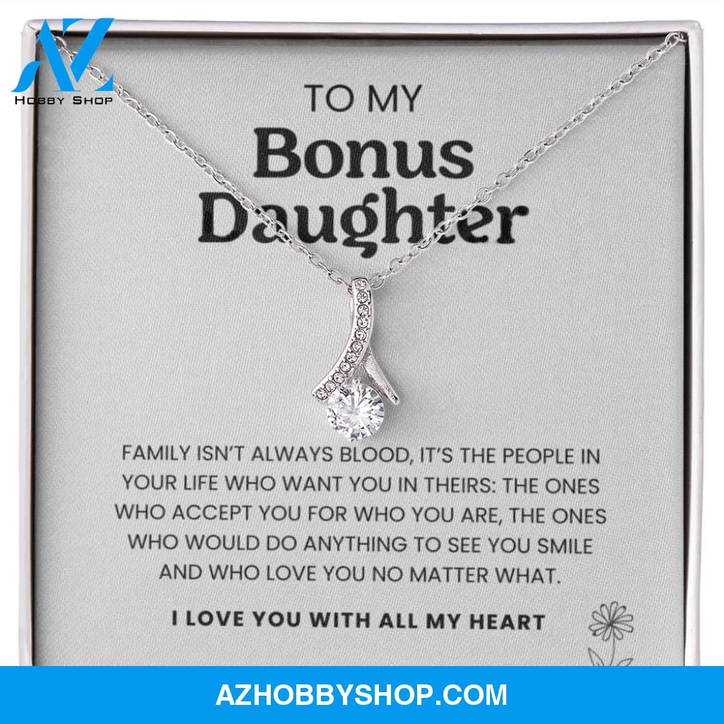 (ALMOST SOLD OUT) To My Bonus Daughter | I'd Do Anything To See You Smile | Necklace