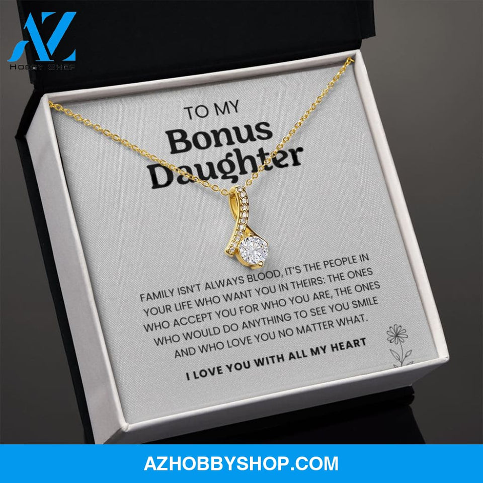 (ALMOST SOLD OUT) To My Bonus Daughter | I'd Do Anything To See You Smile | Necklace