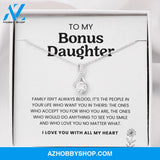 (ALMOST SOLD OUT) To My Bonus Daughter | I'd Do Anything To See You Smile | Silver Necklace