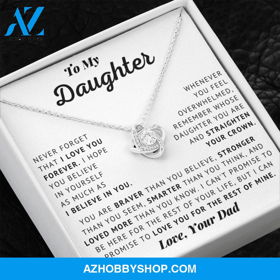 [Almost Sold Out] To My Daughter - Believe In Yourself - Love Knot Necklace