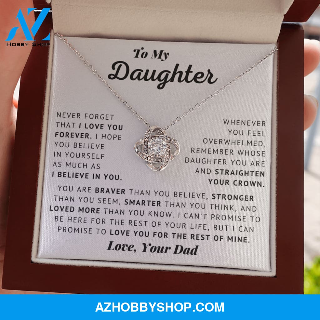 [Almost Sold Out] To My Daughter - Believe In Yourself - Love Knot Necklace