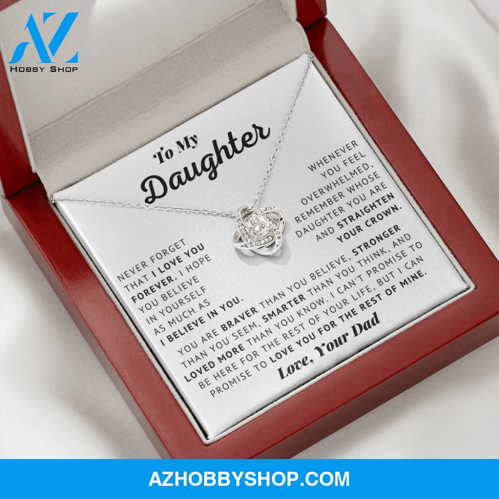 [Almost Sold Out] To My Daughter - Believe In Yourself - Love Knot Necklace