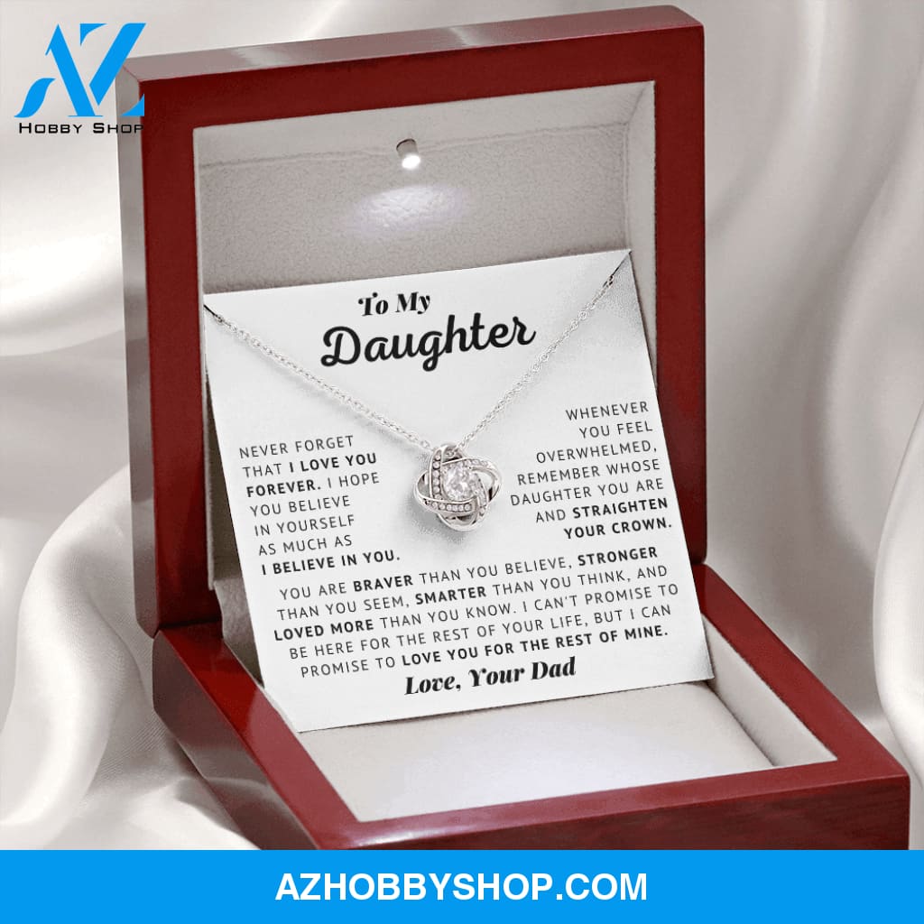 [Almost Sold Out] To My Daughter - Believe In Yourself - Love Knot Necklace