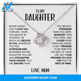 [Almost Sold Out] To My Daughter | White Gold Necklace