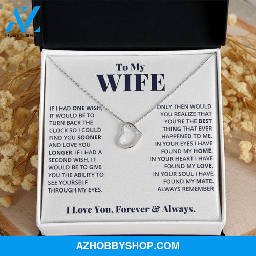 [Almost Sold Out] Wife - Best Thing in my Life - Delicate Hearts Necklace