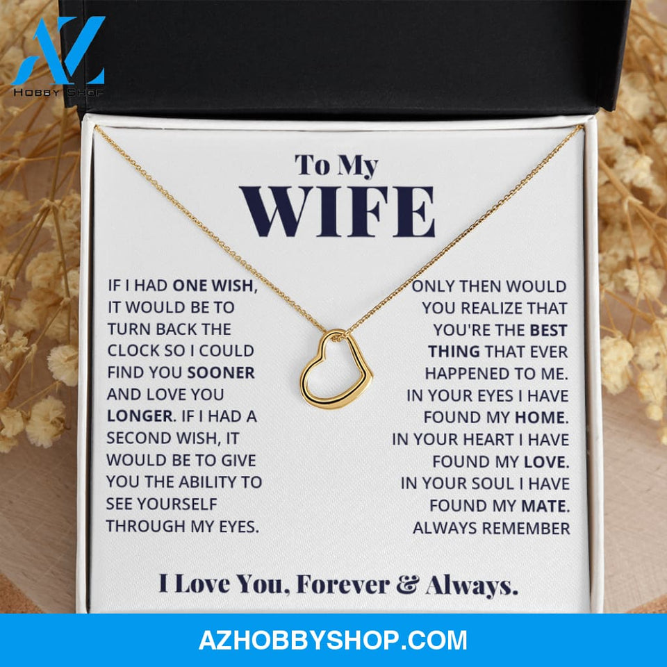 [Almost Sold Out] Wife - Best Thing in my Life - Delicate Hearts Necklace