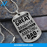 Amazing DAD - Graphical Dog Tag & Ball chain (steel)