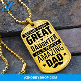 Amazing DAD - Graphical Dog Tag & Ball chain (steel)
