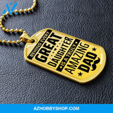 Amazing DAD - Graphical Dog Tag & Ball chain (steel)