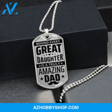 Amazing DAD - Graphical Dog Tag & Ball chain (steel)
