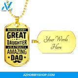 Amazing DAD - Graphical Dog Tag & Ball chain (steel)