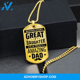 Amazing DAD - Graphical Dog Tag & Ball chain (steel)