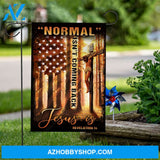 Amazing forest, US flag, The life of Jesus, Normal isn't coming back Jesus is - Jesus Flag