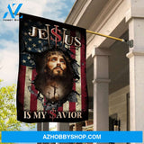 Amazing Jesus painting, Crown of thorn, US flag, Jesus is my savior - Jesus Flag