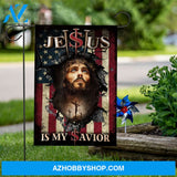 Amazing Jesus painting, Crown of thorn, US flag, Jesus is my savior - Jesus Flag