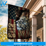 Amazing lion, Stunning Jesus painting, Old US flag, One nation under God - Jesus Flag