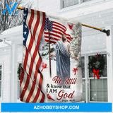 Amazing winter flag, Beautiful Jesus painting, US flag, Be still and know that I am God - Jesus Flag