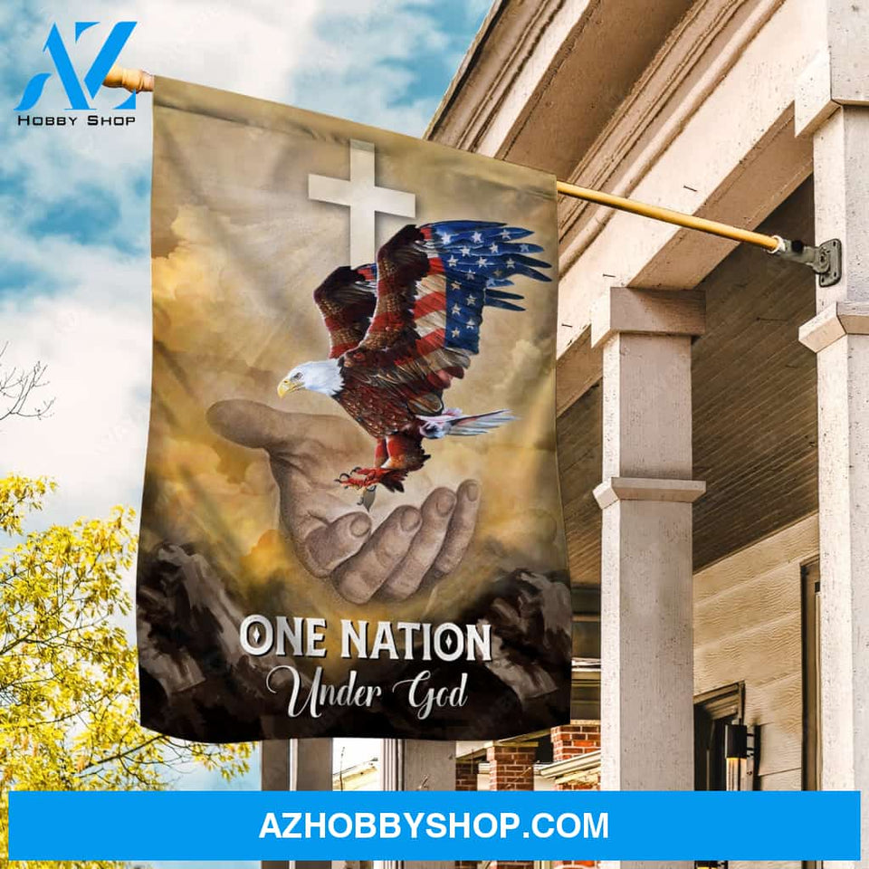 America eagle, Jesus hand, One nation under God - Jesus Flag