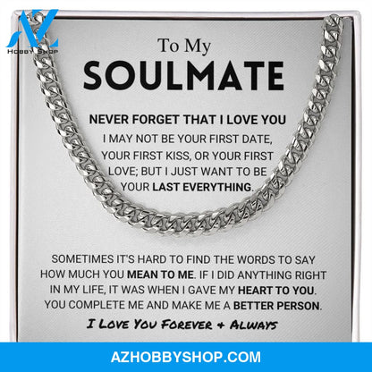 [AMZ] Soulmate - Never Forget - Cuban Link Chain