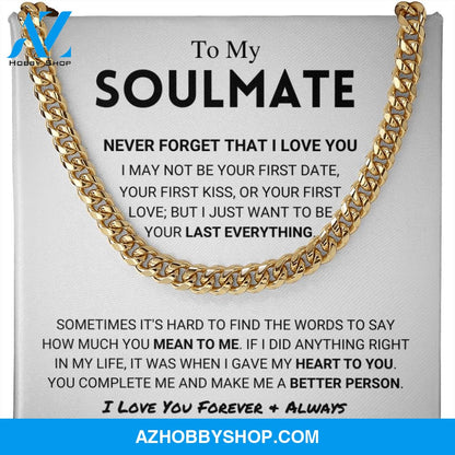[AMZ] Soulmate - Never Forget - Cuban Link Chain