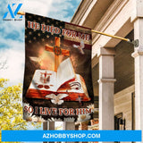 Antique bible, Cross symbol, Pretty dove, He died for me, So I live for him - Jesus Flag