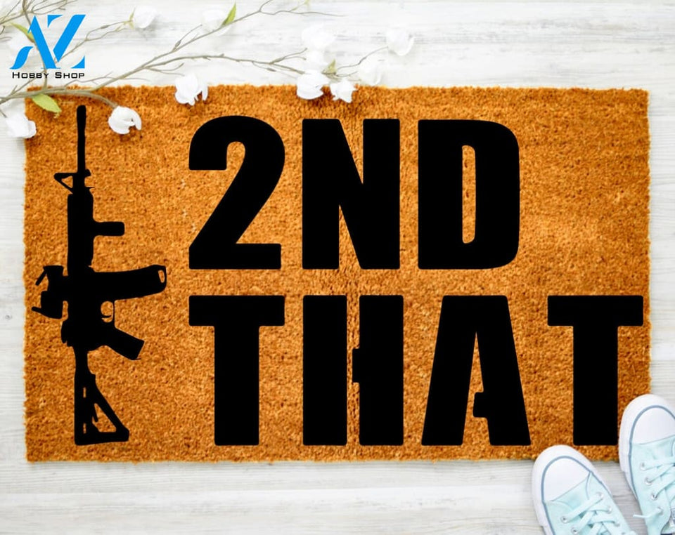 AR15 Gun 2ND Amendment Doormat No Gun Doormat Housewarming Doormat Coir doormat Client Gifts Porch Decor