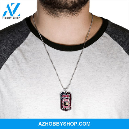 Army DAD My Hero - Graphical Dog Tag & Ball chain (steel)