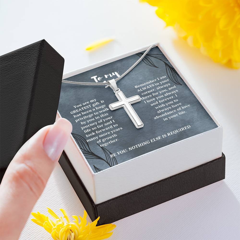 Son Necklace, Gift For Son, Personalized Cross Necklace For Son, Necklace For Son, Keepsake For Son, To My Son Necklace