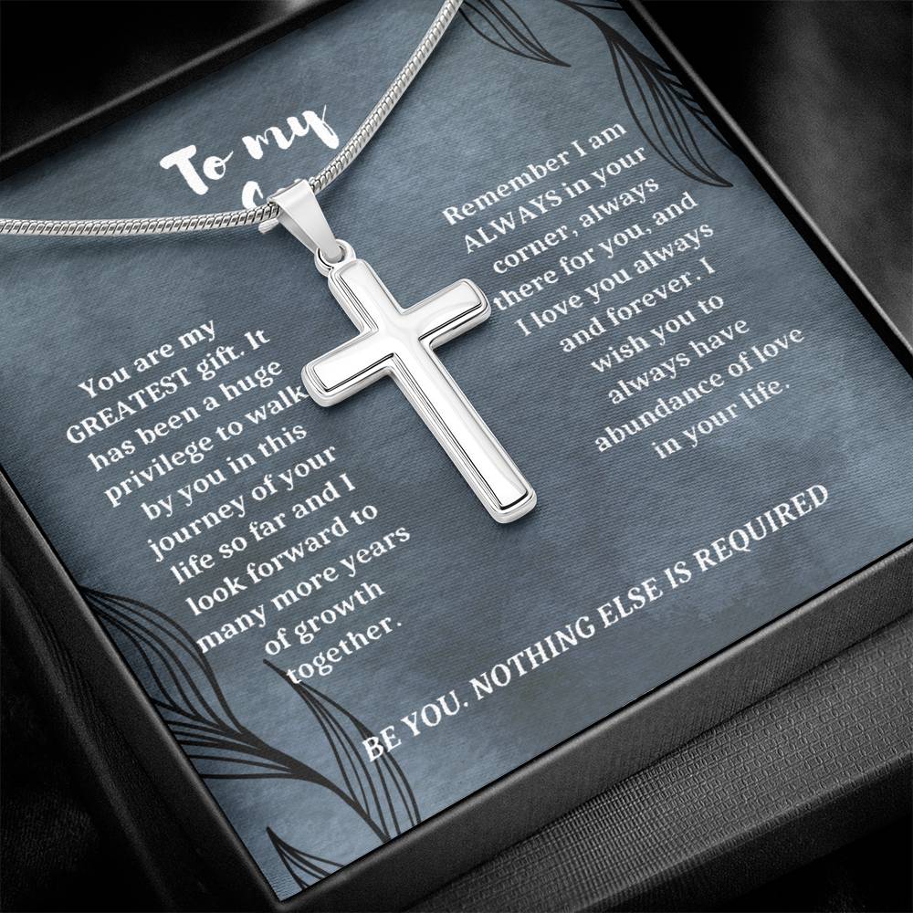 Son Necklace, Gift For Son, Personalized Cross Necklace For Son, Necklace For Son, Keepsake For Son, To My Son Necklace