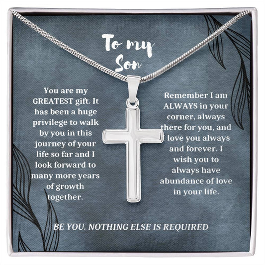 Son Necklace, Gift For Son, Personalized Cross Necklace For Son, Necklace For Son, Keepsake For Son, To My Son Necklace