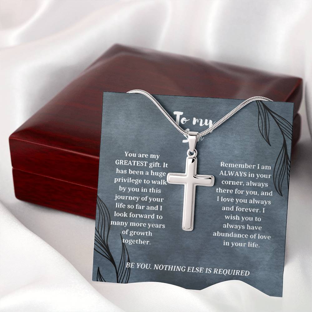 Son Necklace, Gift For Son, Personalized Cross Necklace For Son, Necklace For Son, Keepsake For Son, To My Son Necklace