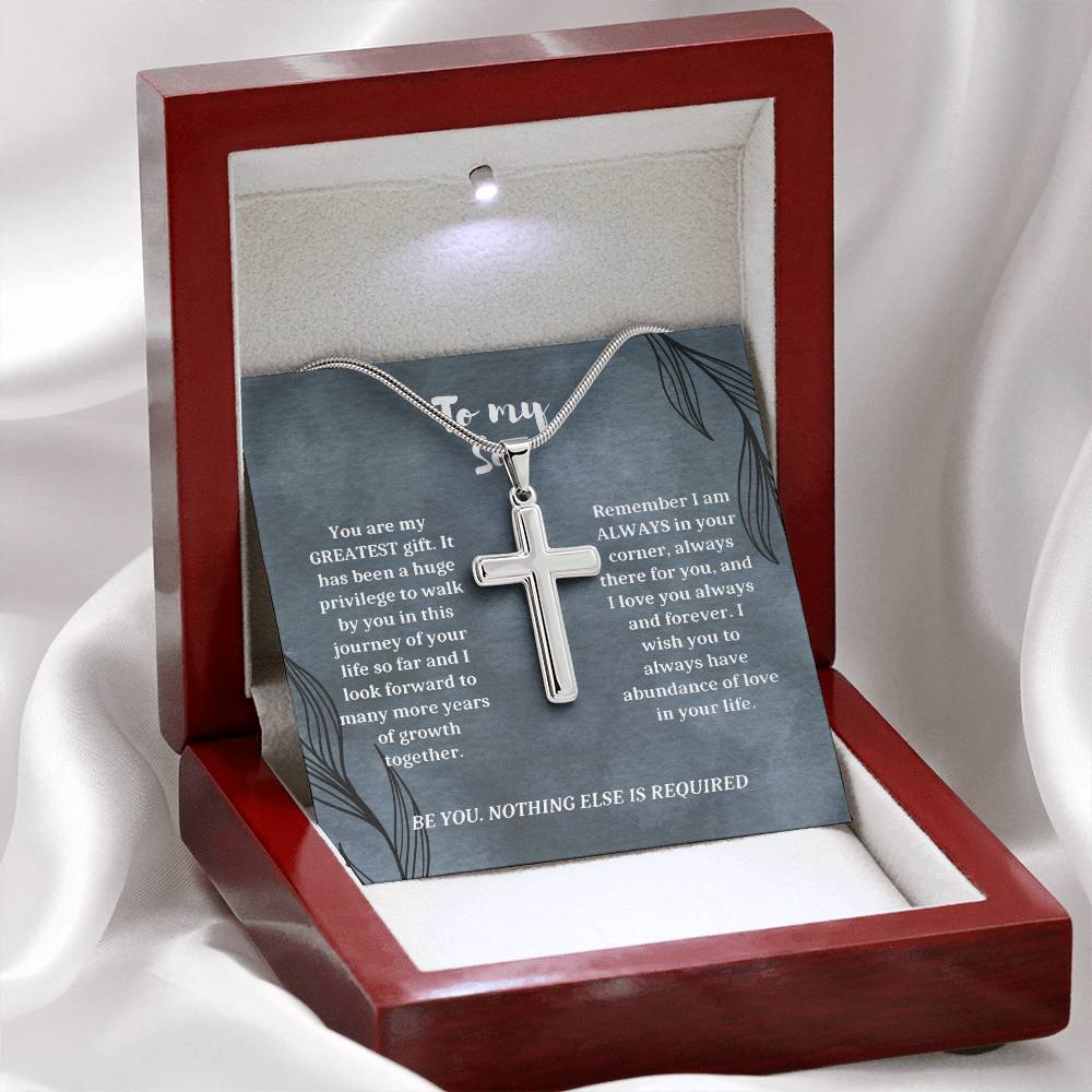 Son Necklace, Gift For Son, Personalized Cross Necklace For Son, Necklace For Son, Keepsake For Son, To My Son Necklace