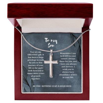 Son Necklace, Gift For Son, Personalized Cross Necklace For Son, Necklace For Son, Keepsake For Son, To My Son Necklace
