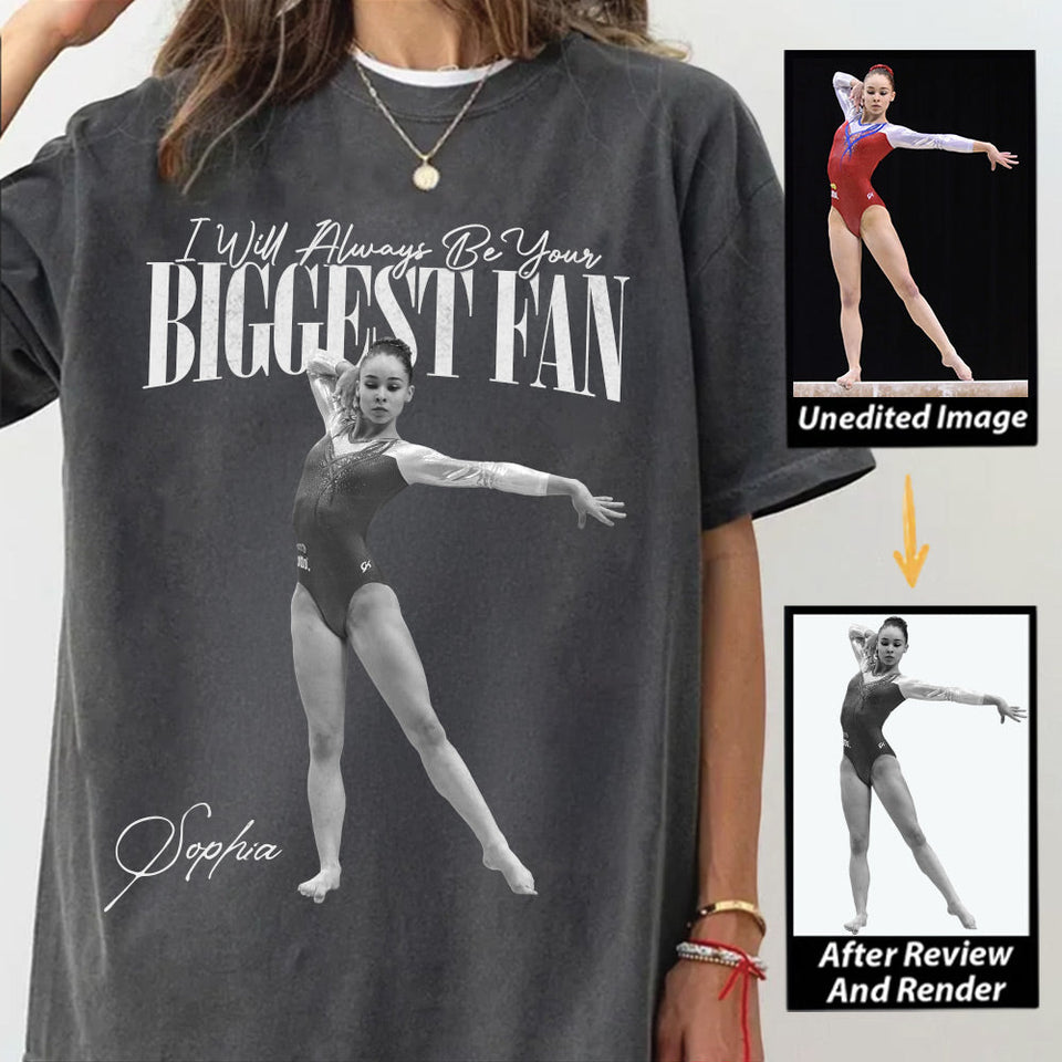 I'll Always Be Your Biggest Fan - Washed Tee Retro Bootleg Shirt For Gymnast A2110