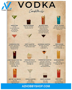 Bartender Vodka Cocktails Poster Wall Decor