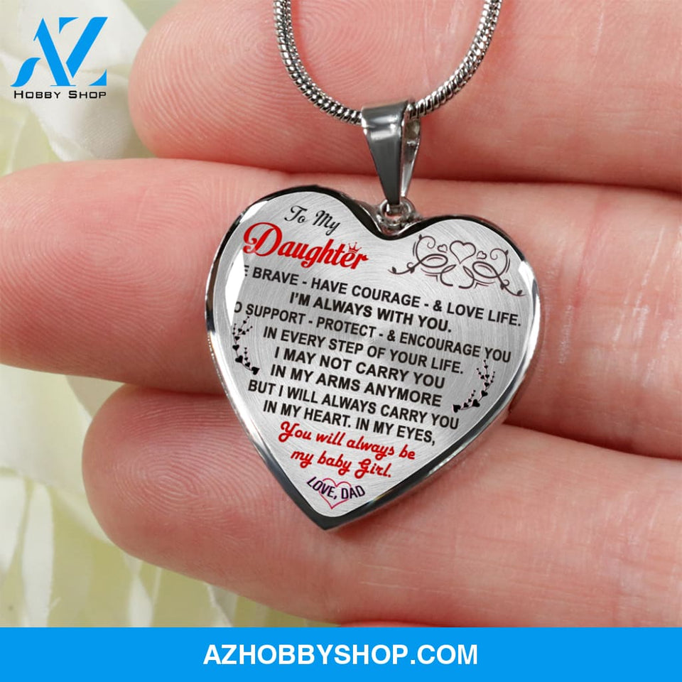 Be Brave Necklace For Daughter - From Dad