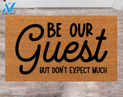 Be Our guest Custom Cute Doormat Family Name Rug New Year Gift Anniversary Gift Monogram Rug