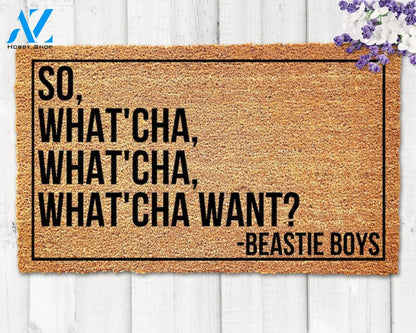 Beastie Boys Door Mat So Whatcha Want Doormat Beastie Boys Doormat Whatcha Want Doormat Hip Hop Decor Funny Doormat