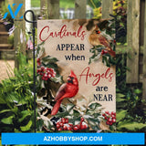 Beautiful cardinal, Frozen cranberry, Cardinal appear when angels are near - Heaven Flag