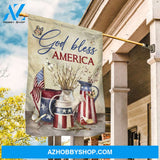Beautiful flower vase, Attractive US flag, God bless America- Jesus Flag