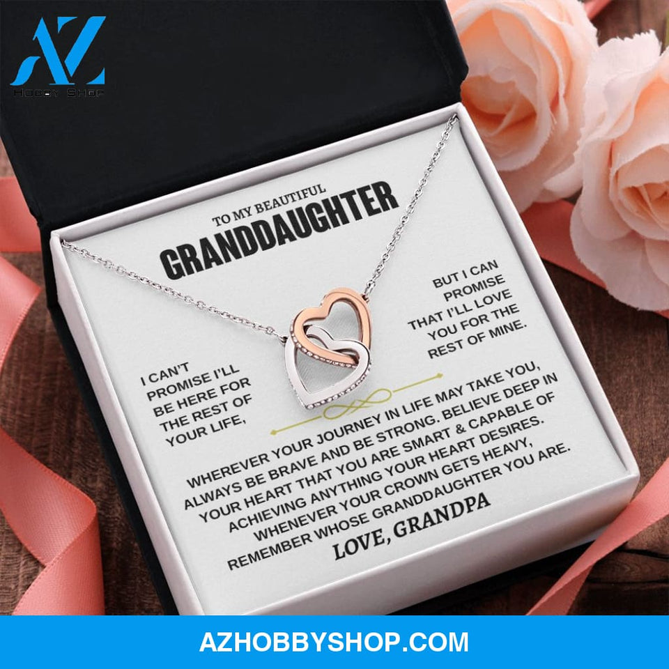 Beautiful Granddaughter Necklace | Deep In Your Heart | Gift for Granddaughter from Grandpa
