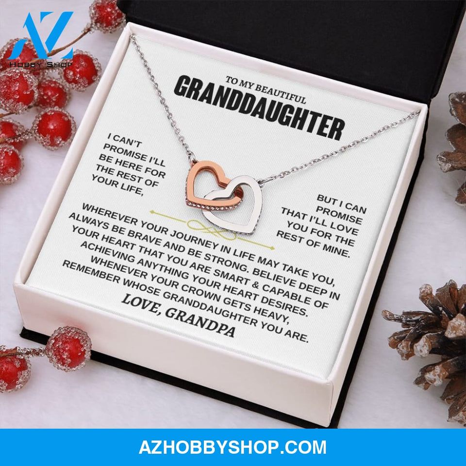 Beautiful Granddaughter Necklace | Deep In Your Heart | Gift for Granddaughter from Grandpa