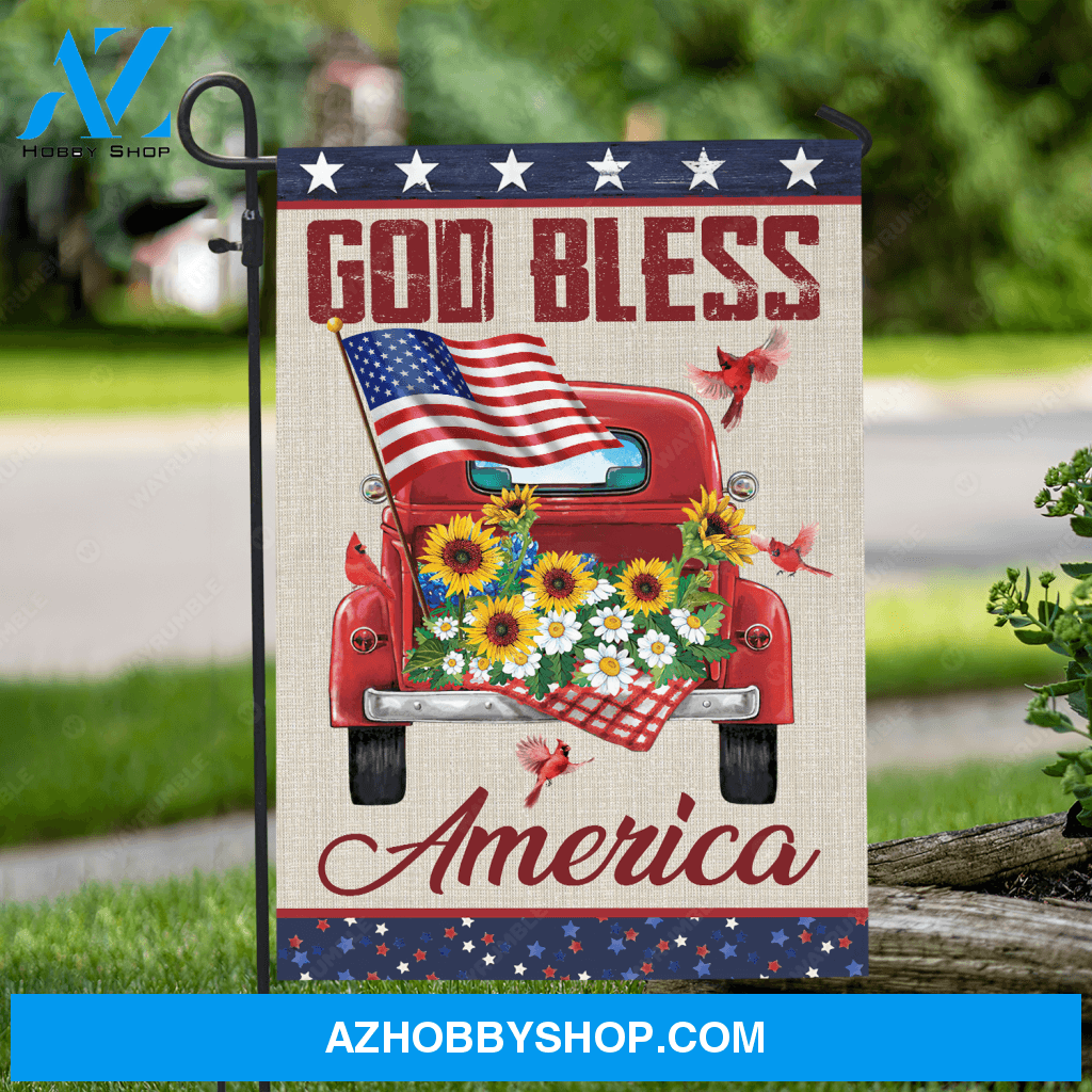 Beautiful ladybug car, Brilliant flower, US flag drawing, God bless America - Jesus Flag