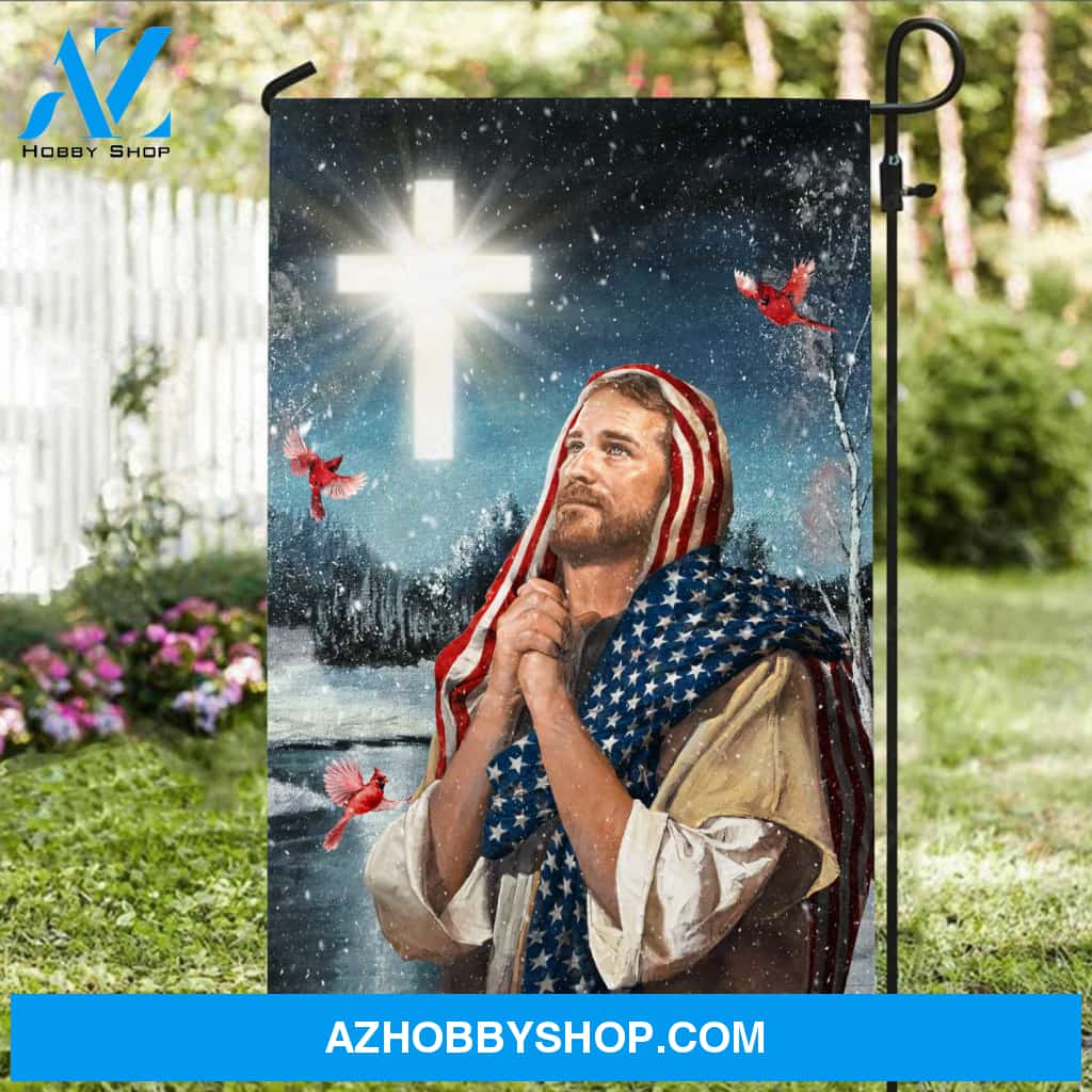 Beautiful night, Pray for healing, Jesus artwork, Light cross - Jesus Flag