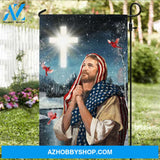 Beautiful night, Pray for healing, Jesus artwork, Light cross - Jesus Flag