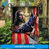 Beautiful US flag, The life of Jesus, Crown of thorn - Jesus Flag