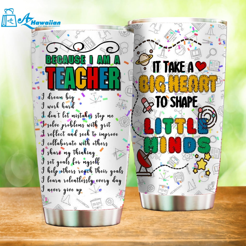 Because I Am A Teacher 3D All Over Printed Tumbler For Teacher, Gift For Teacher