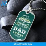 Being a DAD is Priceless - Graphical Dog Tag & Ball chain (steel)