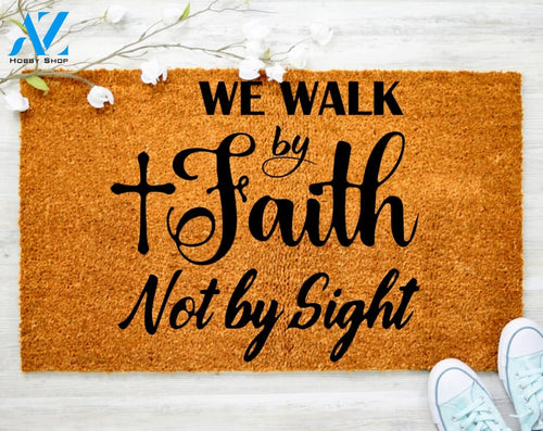 Believing Faith Jesus Christ Doormat Church Door mat Family Doormat Porch Decor Housewarming Doormat Coir doormat